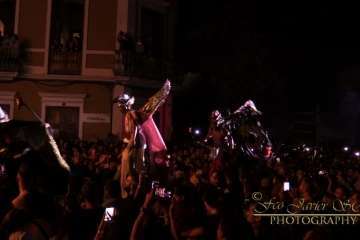 Suelta del Perro Maldito y espectáculo pirotécnico en Valsequillo (Foto Francisco J. Santana)