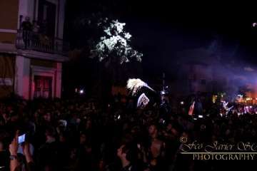 Suelta del Perro Maldito y espectáculo pirotécnico en Valsequillo (Foto Francisco J. Santana)