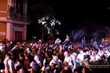 Suelta del Perro Maldito y espectáculo pirotécnico en Valsequillo (Foto Francisco J. Santana)