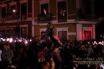 Suelta del Perro Maldito y espectáculo pirotécnico en Valsequillo (Foto Francisco J. Santana)