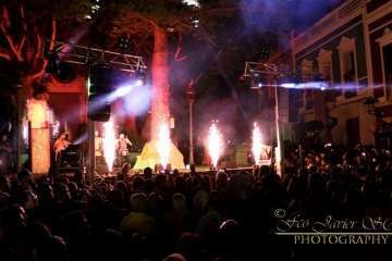 Suelta del Perro Maldito y espectáculo pirotécnico en Valsequillo (Foto Francisco J. Santana)