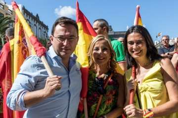 Manifestación por la unidad de España en la capital de Gran Canaria (Foto TA/J.F.F Belda)