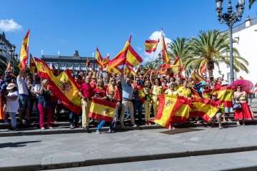 Manifestación por la unidad de España en la capital de Gran Canaria (Foto TA/J.F.F Belda)