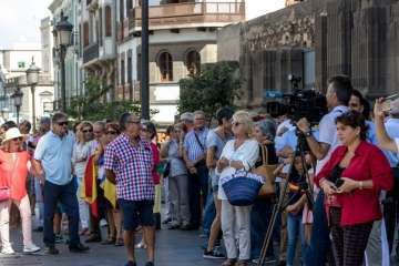 Manifestación por la unidad de España en la capital de Gran Canaria (Foto TA/J.F.F Belda)
