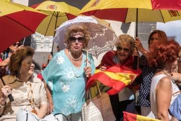 Manifestación por la unidad de España en la capital de Gran Canaria (Foto TA/J.F.F Belda)