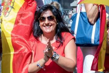 Manifestación por la unidad de España en la capital de Gran Canaria (Foto TA/J.F.F Belda)