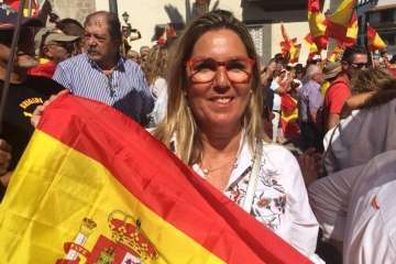 Manifestación por la unidad de España en la capital de Gran Canaria (Foto TA/J.F.F Belda)