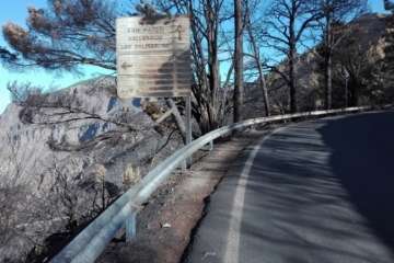El Cabildo adjudica por la vía de emergencia la reparación de las carreteras afectadas por el incendio (Foto TA)