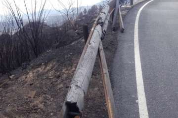 El Cabildo adjudica por la vía de emergencia la reparación de las carreteras afectadas por el incendio (Foto TA)