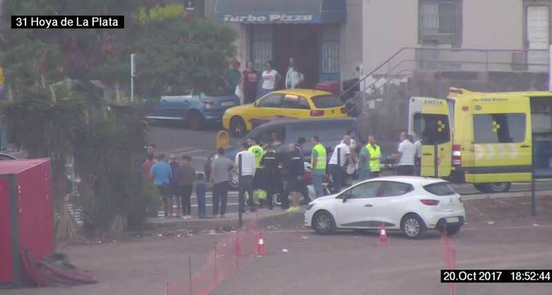 El accidente ocurrió en Hoya de la Plata (Foto Policía Local de Las Palmas de GC)