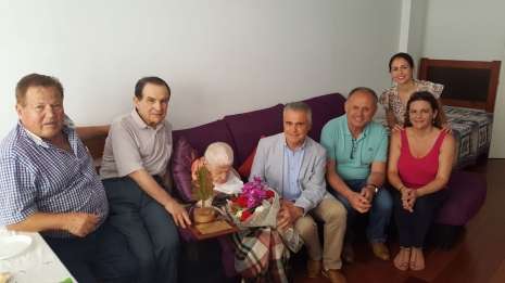 Josefa Suárez, el día de su 106 aniversario (Foto Acfi Press)