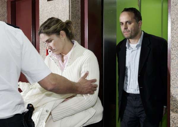 Celso Perdomo, ex director general de Industria y principal imputado, junto a su novia la funcionaria Mónica Quintana (Foto TA)