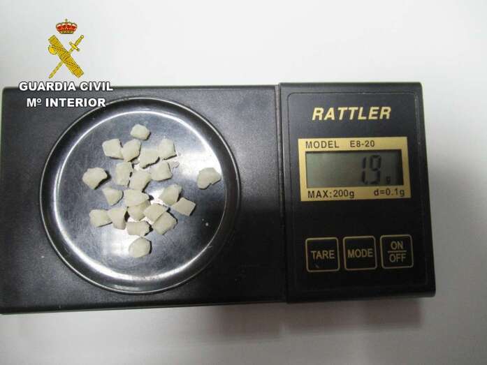 Imagen de las piedras de crack incautadas (Foto TA)