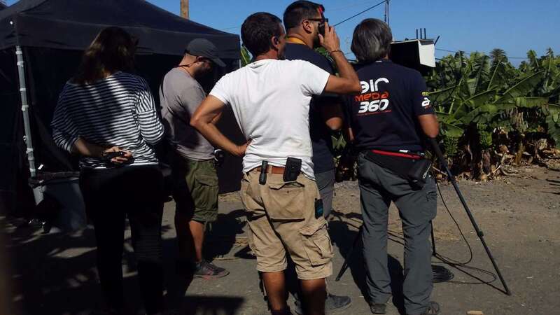 Momento de la grabación de la  película (Foto TA)