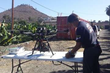 Momento de la grabación de la película 'Perdida' en escenarios de Gran Canaria (Foto TA)