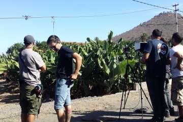 Momento de la grabación de la película 'Perdida' en escenarios de Gran Canaria (Foto TA)