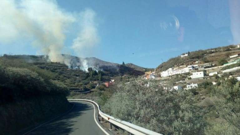 Imagen de un incendio reciente en la cumbre grancanaria (Foto TA)