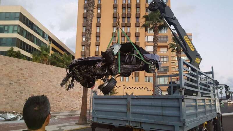 Estado en que quedó el vehículo siniestrado (Foto TA)