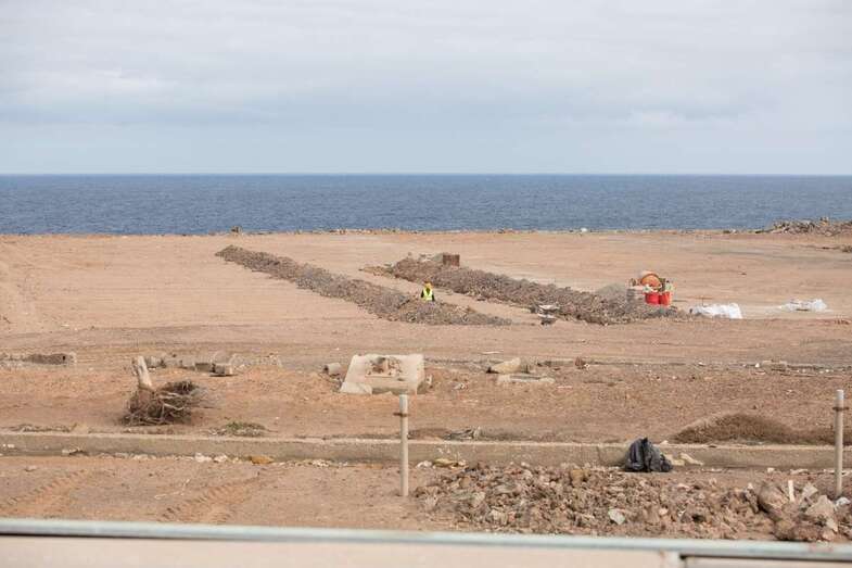 Imagen de las obras de construcción de la planta solar (Foto TA)