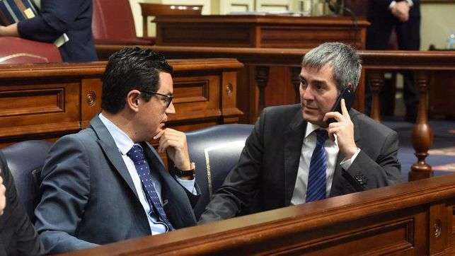 Fernando Clavijo y Pablo Rodríguez, en una imagen de archivo (Foto TA)
