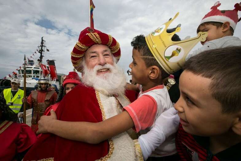 Imagen de archivo de la llegada de los Reyes a la capital grancanaria (Foto Quique Curbelo)