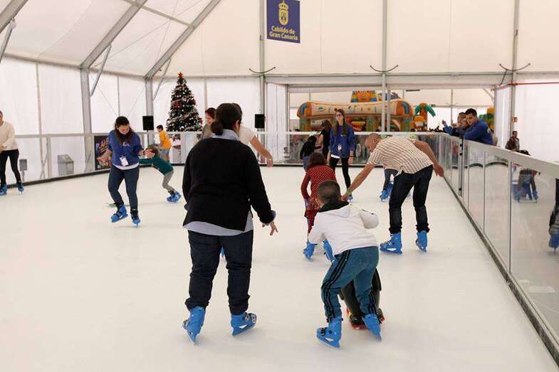 La pista de hielo ecológica fue la atracción estrella de esta edición (Foto TA)