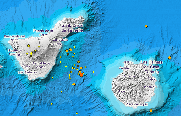 La falla se localizaría al noroeste de Gran Canaria (Foto Instituto Geográfico Nacional)