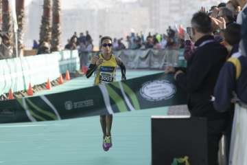 Los keniatas Mbugua y Chepleting, vencedores del IX Gran Canaria Maratón (Foto TA)