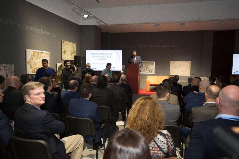 Imagen de la inauguración del Congreso de Energía Eólica de Canarias (Foto TA)