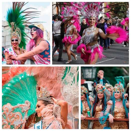 Cabalgata carnavalera de este sábado en la capital grancanaria (Foto C7)