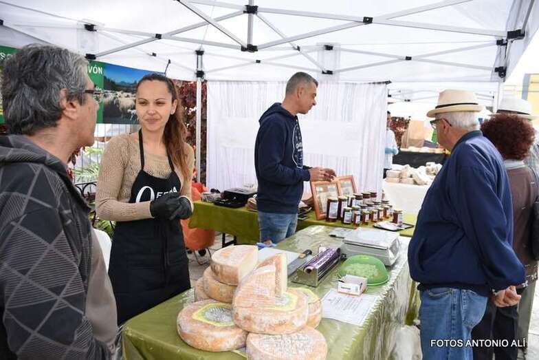 Uno de los puestos de la Feria del Queso de Gáldar