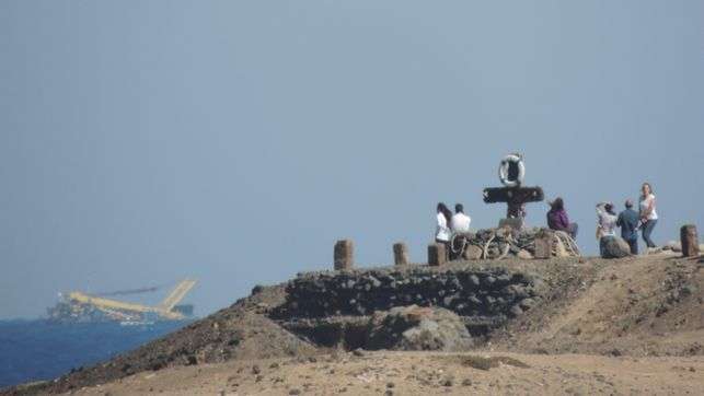 El supuesto avión accidentado en Gran Canaria era en realidad una embarcación (Foto EFE)