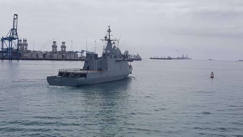 Imagen del P-41 Meteoro a su salida del Arsenal de Las Palmas(Foto TA)