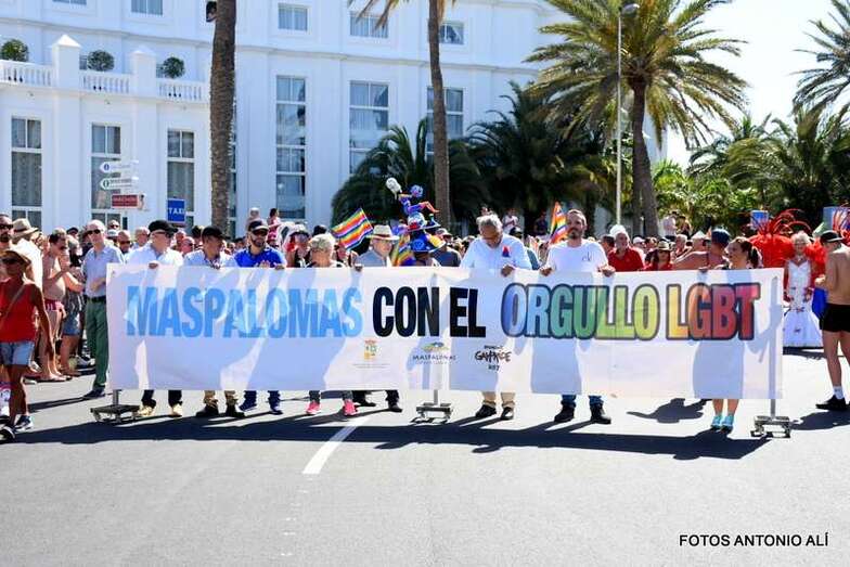 Imagen de archivo del último desfile del Orgullo en Maspalomas (Foto Antonio Alí)