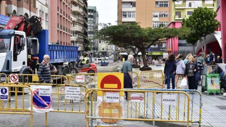 Obras de la Metroguagua (Foto Canarias7)