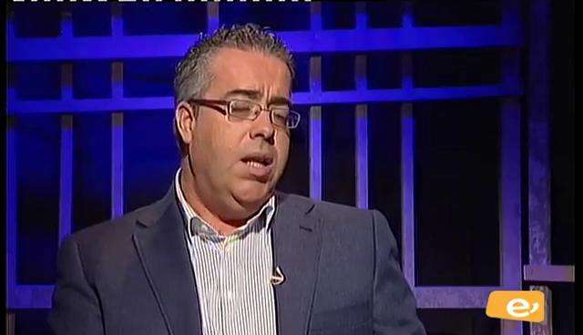 Rafael Caballero, durante una intervención en Este Televisión en la que habló de su 