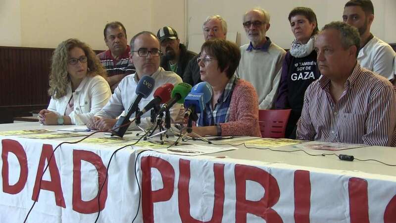 Los representantes de la Marea Blanca, este jueves durante una rueda de prensa (Foto TA)