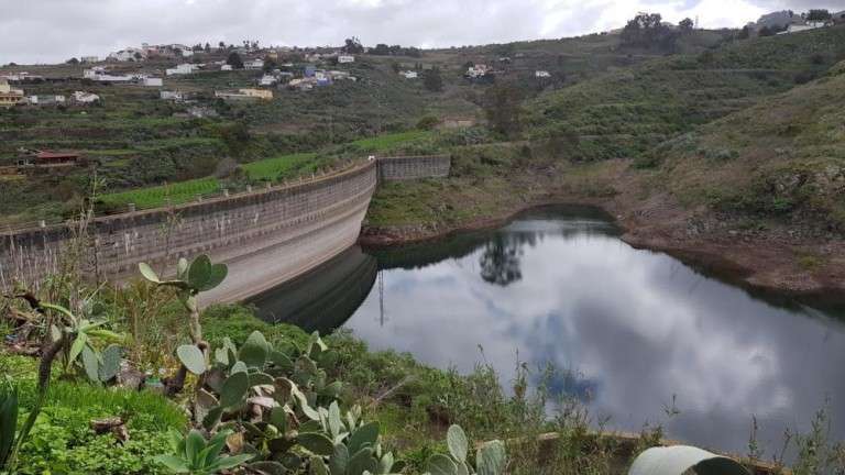 Imagen de archivo del barranco de Rosales, junto a la presa de El Cortijo (Foto Canarias7)