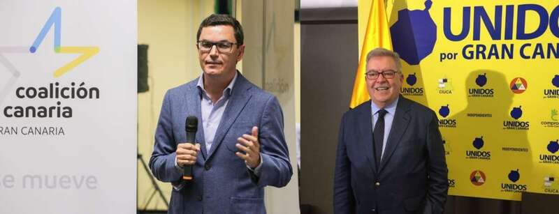 Pablo Rodríguez (CC) y José Miguel Bravo de Laguna (UxGC) (Foto TA)