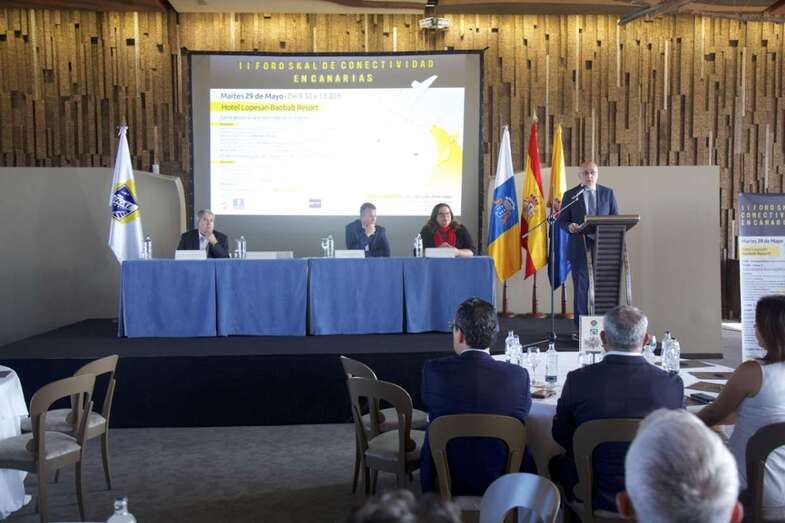 Morales, durante su intervención en el II Foro Skal de Conectividad (Foto TA)