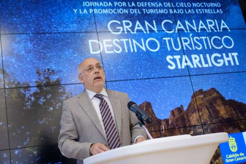 El presidente grancanario Antonio Morales, durante las jornadas Starlight (Foto TA)