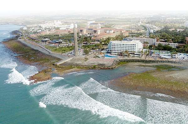 Vista aérea de la zona de Meloneras (Foto Canarias7)