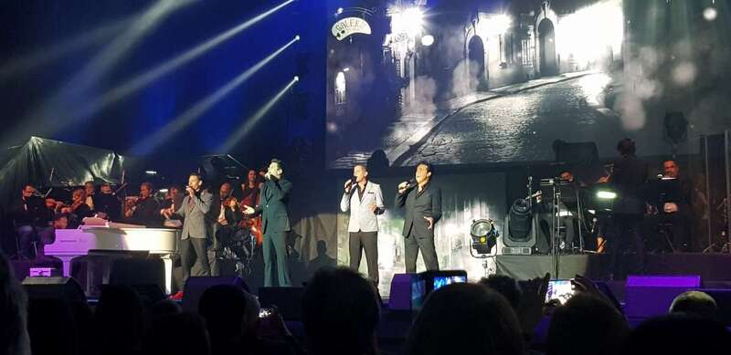 Momento de la actuación de anoche en el Gran Canaria Arena (Foto TA)