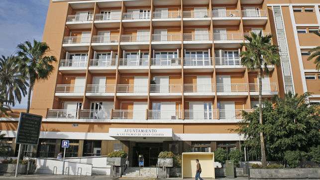 Fachada del Ayuntamiento de Las Palmas de Gran Canaria (Foto TA)