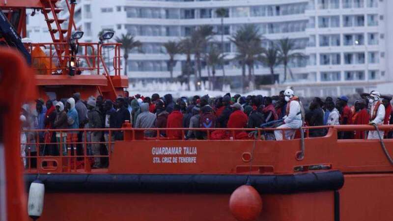 Imagen de la guardamar Talía a su llegada a Arguineguín (Foto Canarias7)