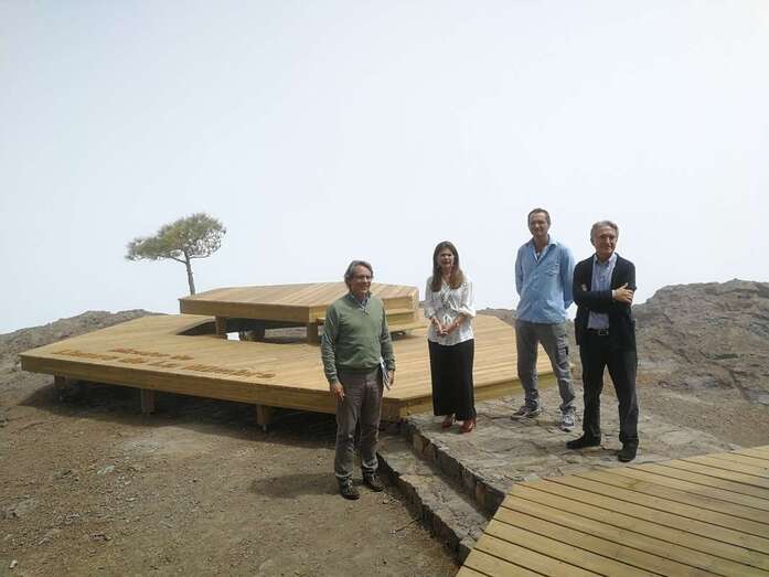 Imagen del acto de presentación del mirador (Foto TA)