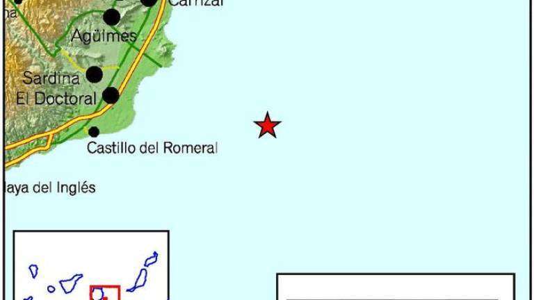 La estrella roja marca el lugar donde se registró el temblor (Foto C7)