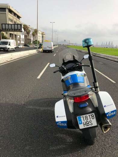 Moto de la Policía Local de Las Palmas de GC (Foto Policía Local de LPGC)