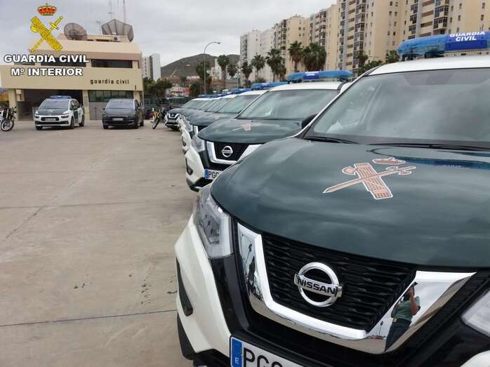 Imagen de archivo de vehículos de la Guardia Civil en la Comandancia de Las Palmas (Foto TA).