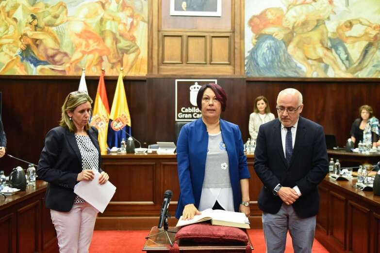 La consejera Carmen Luz Vargas, durante su toma de posesión (Foto TA).